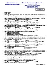 Đề thi thử kỳ thi THPT Quốc gia lần 1 môn Hóa học Lớp 11 - Mã đề 132 - Năm học 2019-2020 - Trường THPT Ngô Sĩ Liên